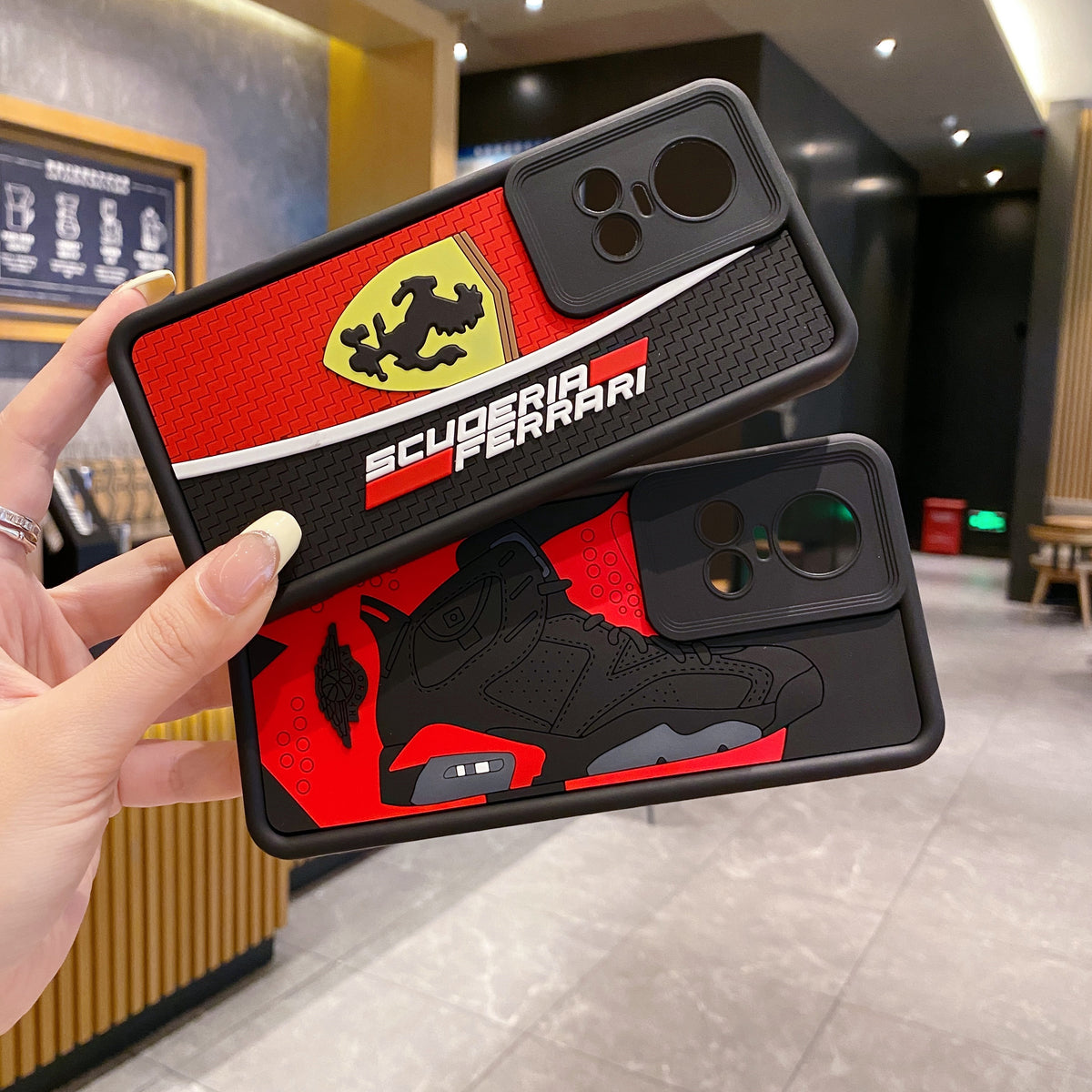 Oppo Reno 10 Pro 5G Ferrari Soft Silicone Cute 3D Cartoon Back Cover Case - Ferrari