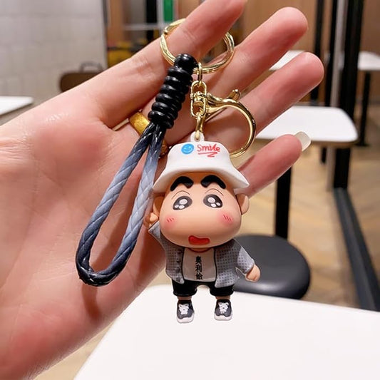 Combo (Pack Of 2) Cute Cartoon 3D Silicon PVC KeyRings - Shinchan