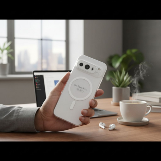 Google Pixel 9 5g Premium Magnetic Frosted Ultra Slim Back Case - Frosted White