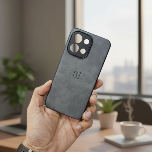 OnePlus 13s 5g Premium Leather Back Case Cover - Grey