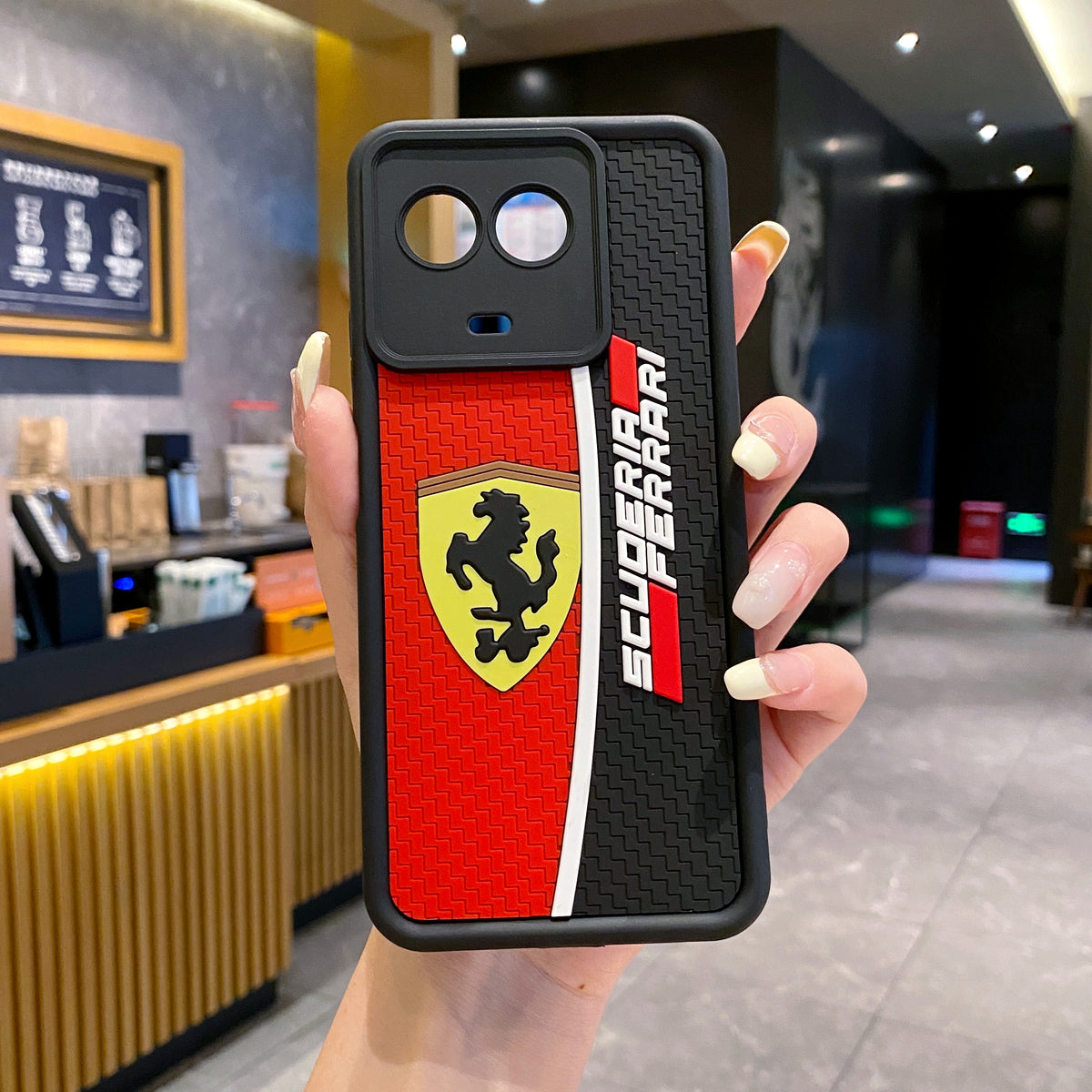 Realme 11 / 11x 5G Ferrari Soft Silicone Cute 3D Cartoon Back Cover Case - Ferrari