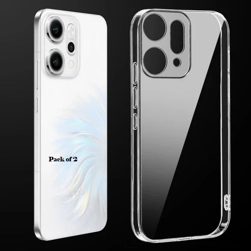 (Pack Of 2) Oppo Reno 14 Pro 5g Anti-Yellow Crystal Clear Hard Back Case Cover