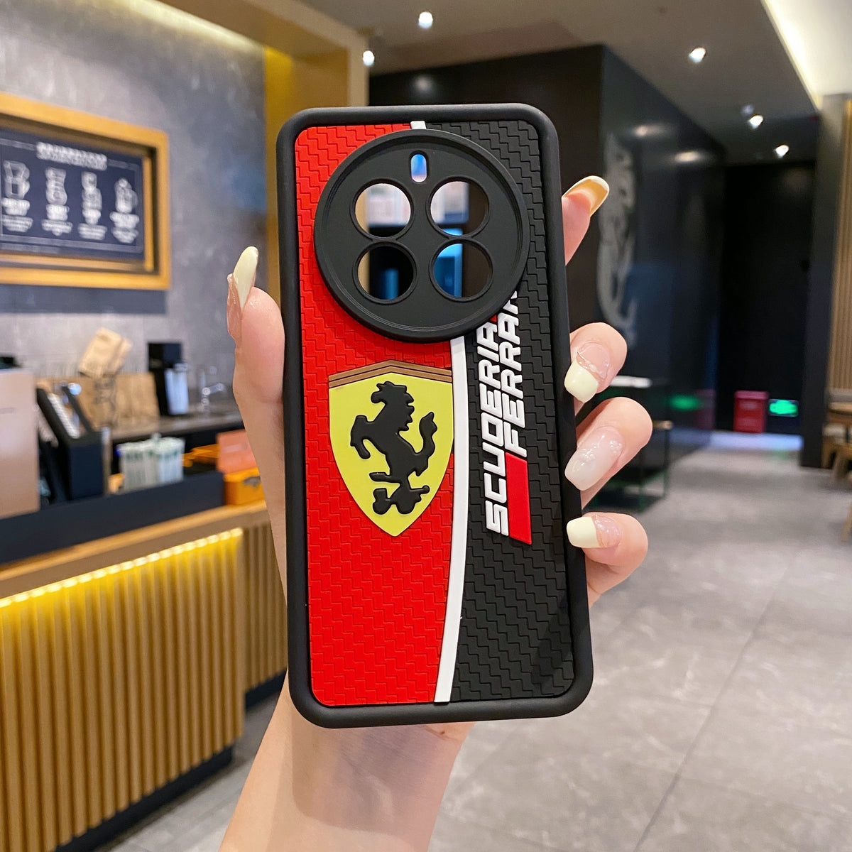 Realme P1/Narzo 70/Narzo 70 Pro 5G Ferrari Soft Silicone Cute 3D Cartoon Back Cover Case - Ferrari