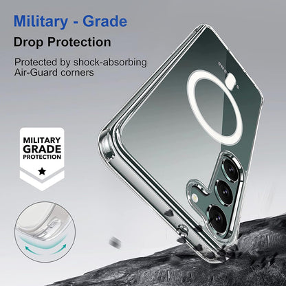 Samsung S23 5g Anti Yellow Clear Magsafe Back Case Cover - White