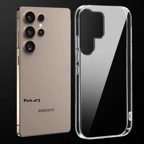 (Pack Of 2) Samsung S25 Ultra 5g Anti-Yellow Crystal Clear Hard Back Case Cover