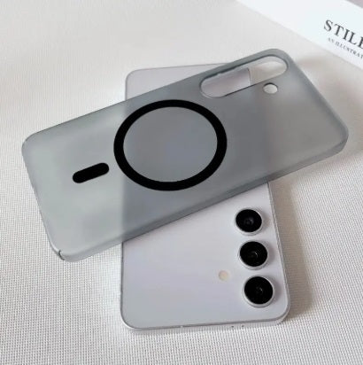 Samsung A16 5g Frosted Magnetic Ultra Slim Back Case- frosted Black