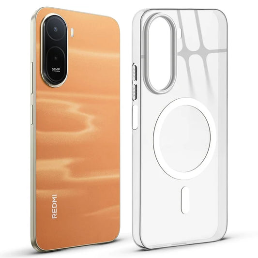 Redmi A7 Pro 5g Anti-Yellow Crystal Clear With Magsafe Hard Back Case Cover