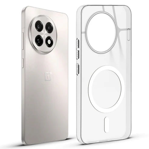 OnePlus 13R 5g Crystal Clear Anti-Yellowing Wireless Charging Support Case - Crystal White