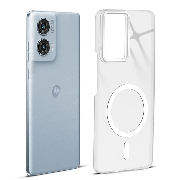 Motorola Edge 50 Fusion 5g Crystal Clear Anti-Yellowing Wireless Charging Support Case - Crystal White