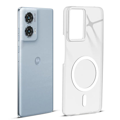 Motorola Edge 50 Fusion 5g Crystal Clear Anti-Yellowing Wireless Charging Support Case - Crystal White