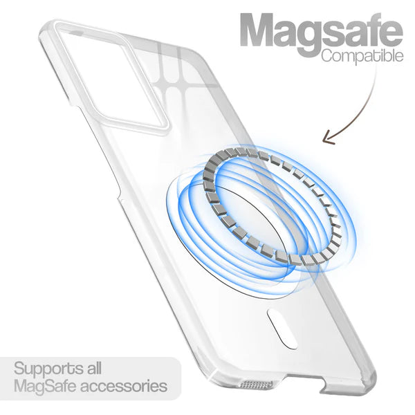 Motorola Edge 50 Fusion 5g Crystal Clear Anti-Yellowing Wireless Charging Support Case - Crystal White
