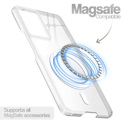 Motorola Edge 50 Fusion 5g Crystal Clear Anti-Yellowing Wireless Charging Support Case - Crystal White
