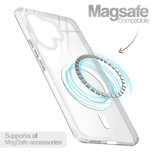 Vivo V60/T4 Pro 5g Crystal Clear Anti-Yellowing Wireless Charging Support Case - Crystal White