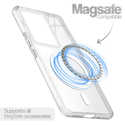 Vivo V27/V27 Pro 5g Crystal Clear Anti-Yellowing Wireless Charging Support Case - Crystal White