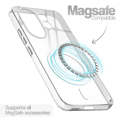 Vivo X200 Fe 5g Crystal Clear Anti-Yellowing Wireless Charging Support Case - Crystal White
