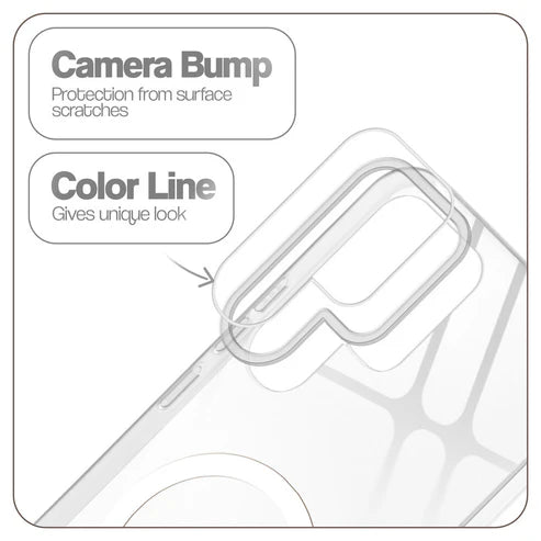 Samsung S24 Ultra 5g Crystal Clear Anti-Yellowing Wireless Charging Support Case - Crystal White