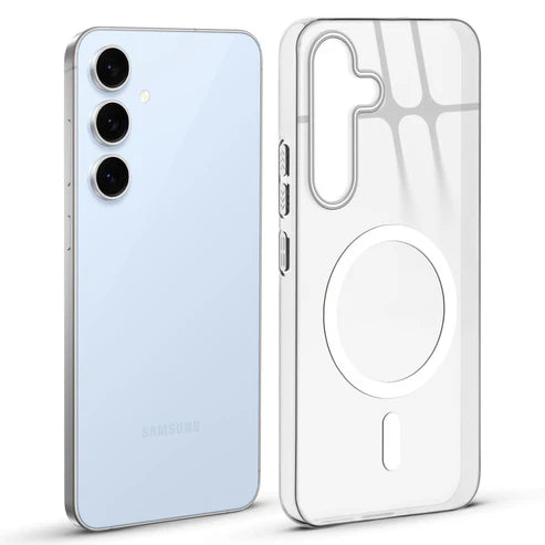Samsung S24 Fe 5g Crystal Clear Anti-Yellowing Wireless Charging Support Case - Crystal White