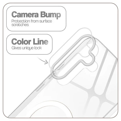 Samsung S25 5g Crystal Clear Anti-Yellowing Wireless Charging Support Case - Crystal White