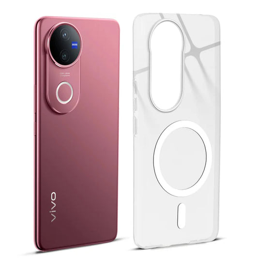 Vivo V50/T4R 5g Crystal Clear Anti-Yellowing Wireless Charging Support Case - Crystal White