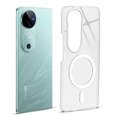 Vivo V40/T3 Ultra 5g Crystal Clear Anti-Yellowing Wireless Charging Support Case - Crystal White