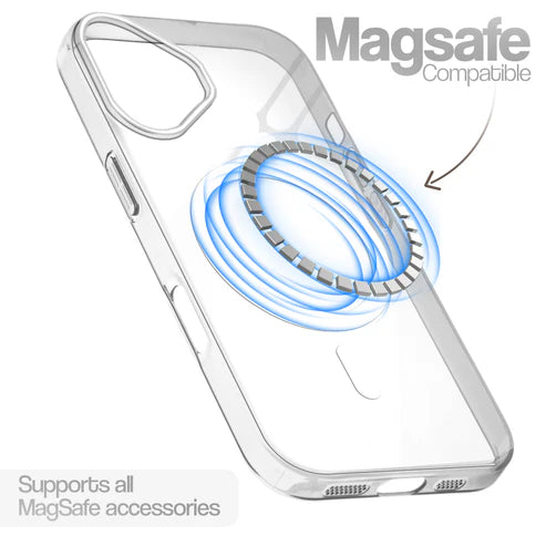Apple iPhone 16 Premium Crystal Clear Anti-Yellowing Wireless Charging Support Case - Crystal White