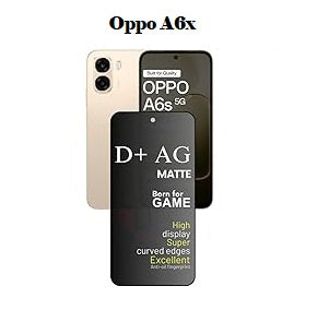 (Pack Of 3)Oppo A6x 5g Gaming Special D+ AG Matte Tempered Glass Anti Fingerprint