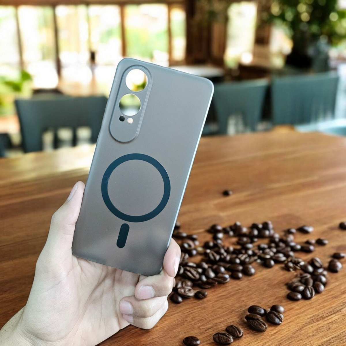 OnePlus Nord Ce 4 Lite 5G Premium Magnetic Matte Frosted Ultra Slim Back Case - Frosted Black