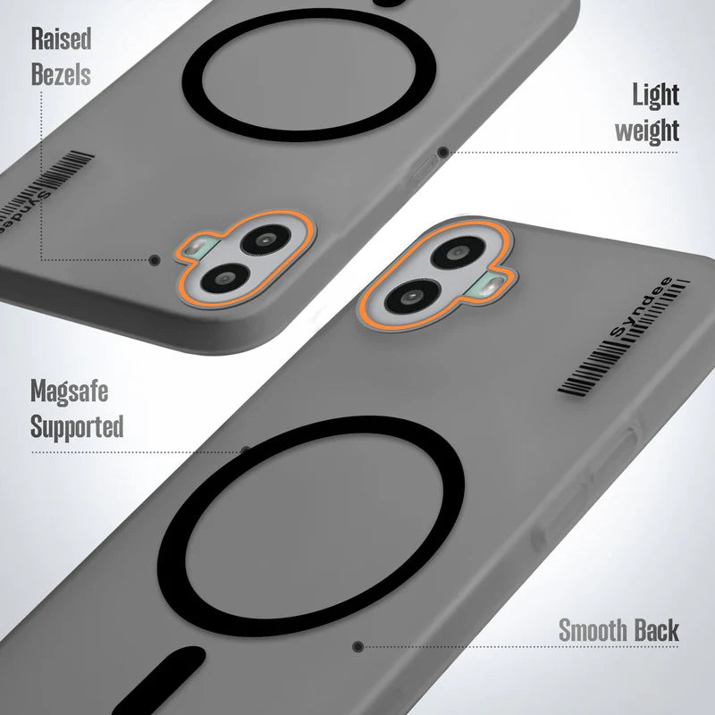 Nothing CMF Phone 1 5G Premium Magnetic Frosted Ultra Slim Back Case - Frosted black
