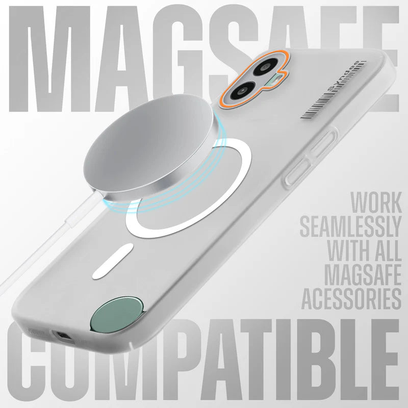 Nothing CMF Phone 1 5G Premium Magnetic Frosted Ultra Slim Back Case - Frosted white