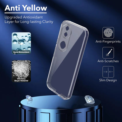 (Pack Of 2)OnePlus Nord 5 5g Anti-Yellow Crystal Clear Hard Back Case Cover