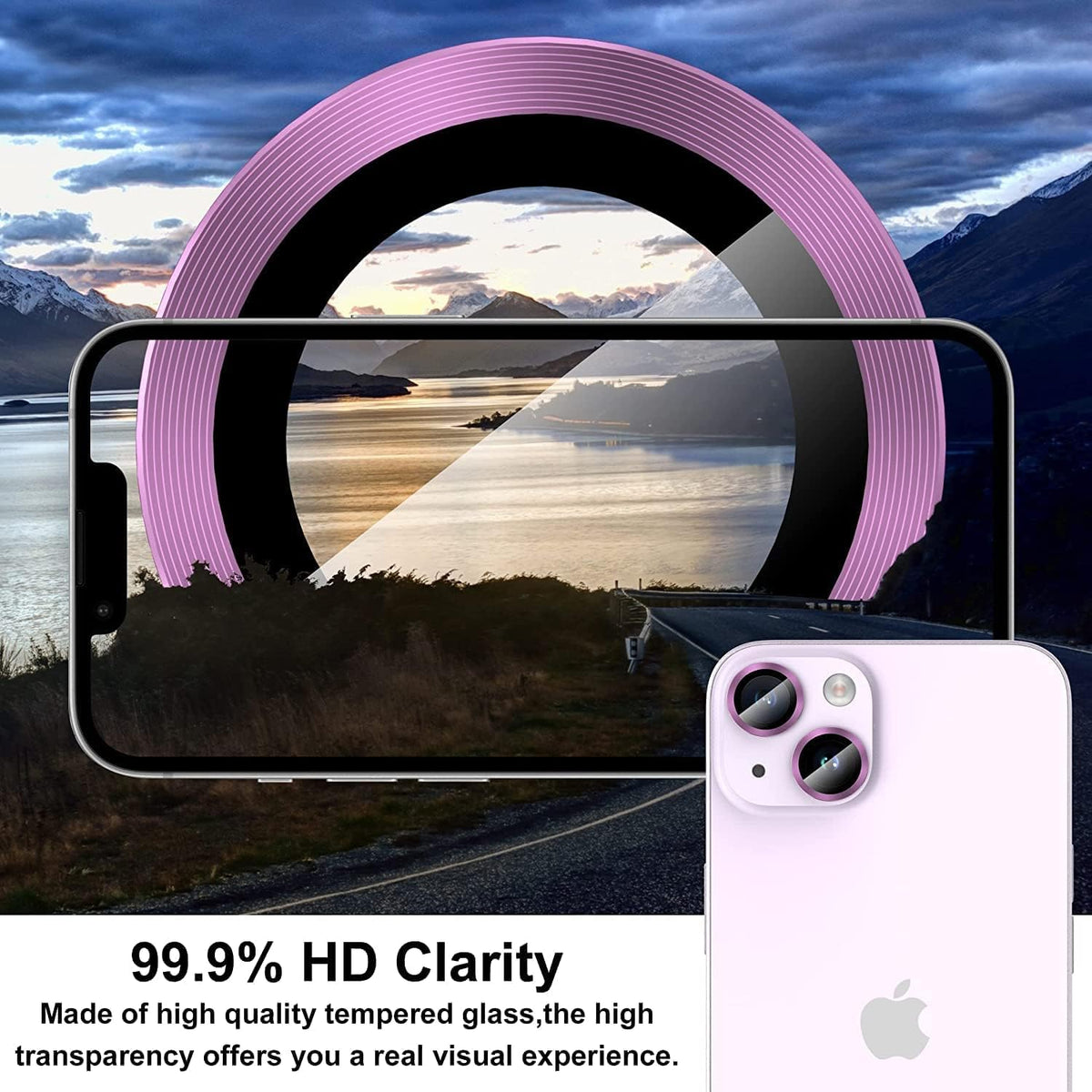 Apple iPhone 13 Pro Camera Lens Protector with Aluminum Alloy Rings