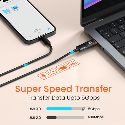 Portronics Bridge X USB 3.0 Type C Female to USB Male OTG Adapter