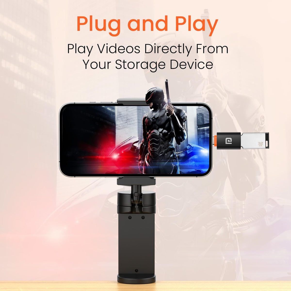 Portronics Bridge Y USB 3.0 to Type C OTG Adaptor