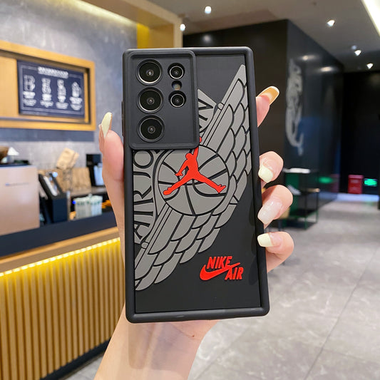 Samsung S23 Ultra 5G Jordan Soft Silicone Cute 3D Cartoon Back Cover Case - Jordan 1