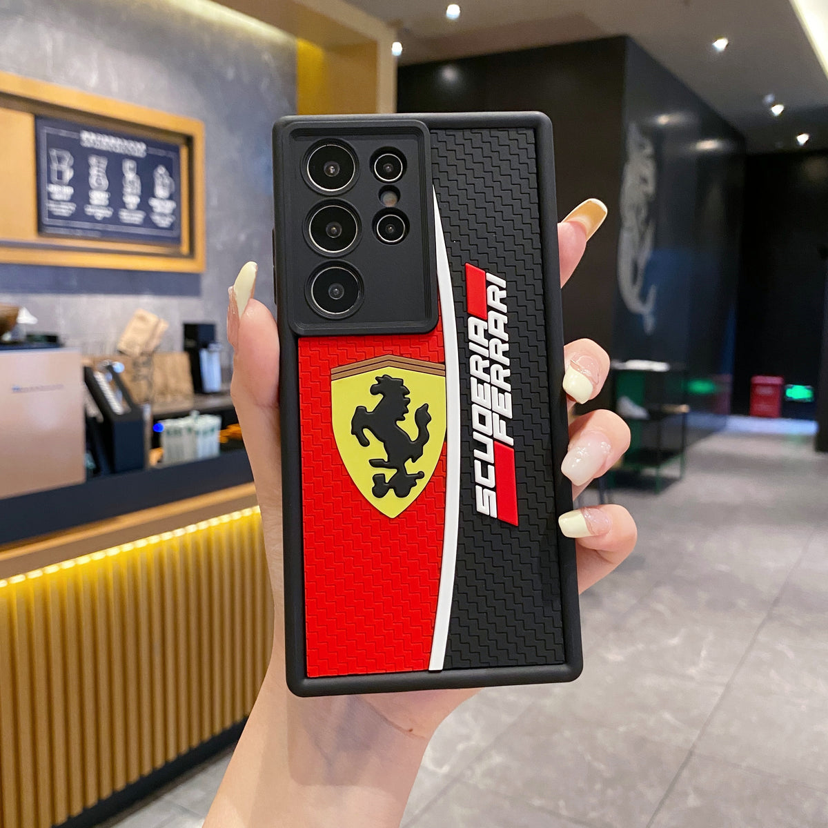 Samsung S23 Ultra 5G Ferrari Soft Silicone Cute 3D Cartoon Back Cover Case - Ferrari