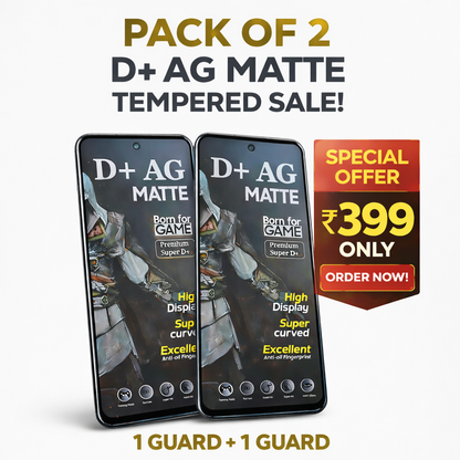 (Pack Of 2)Poco F6 5g Gaming Special D+ AG Matte Tempered Glass Anti Fingerprint