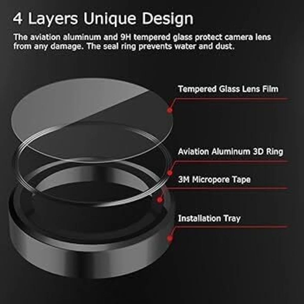 Moto G57/G67 Power 5g Camera Lens Protector with Aluminum Alloy Rings