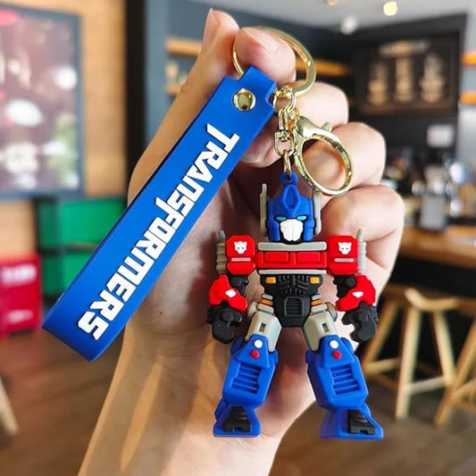 Combo (Pack Of 2) Cute Cartoon 3D Silicon PVC KeyRings - Transformer 4