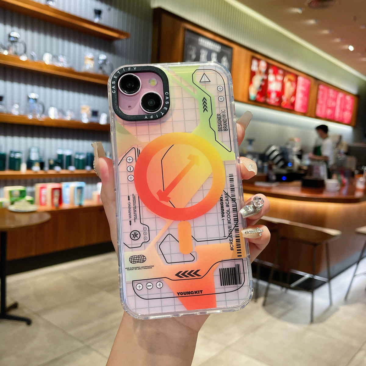 Apple iPhone 14 Plus Premium New IMD Printed Gradient Back Case - pattern 4