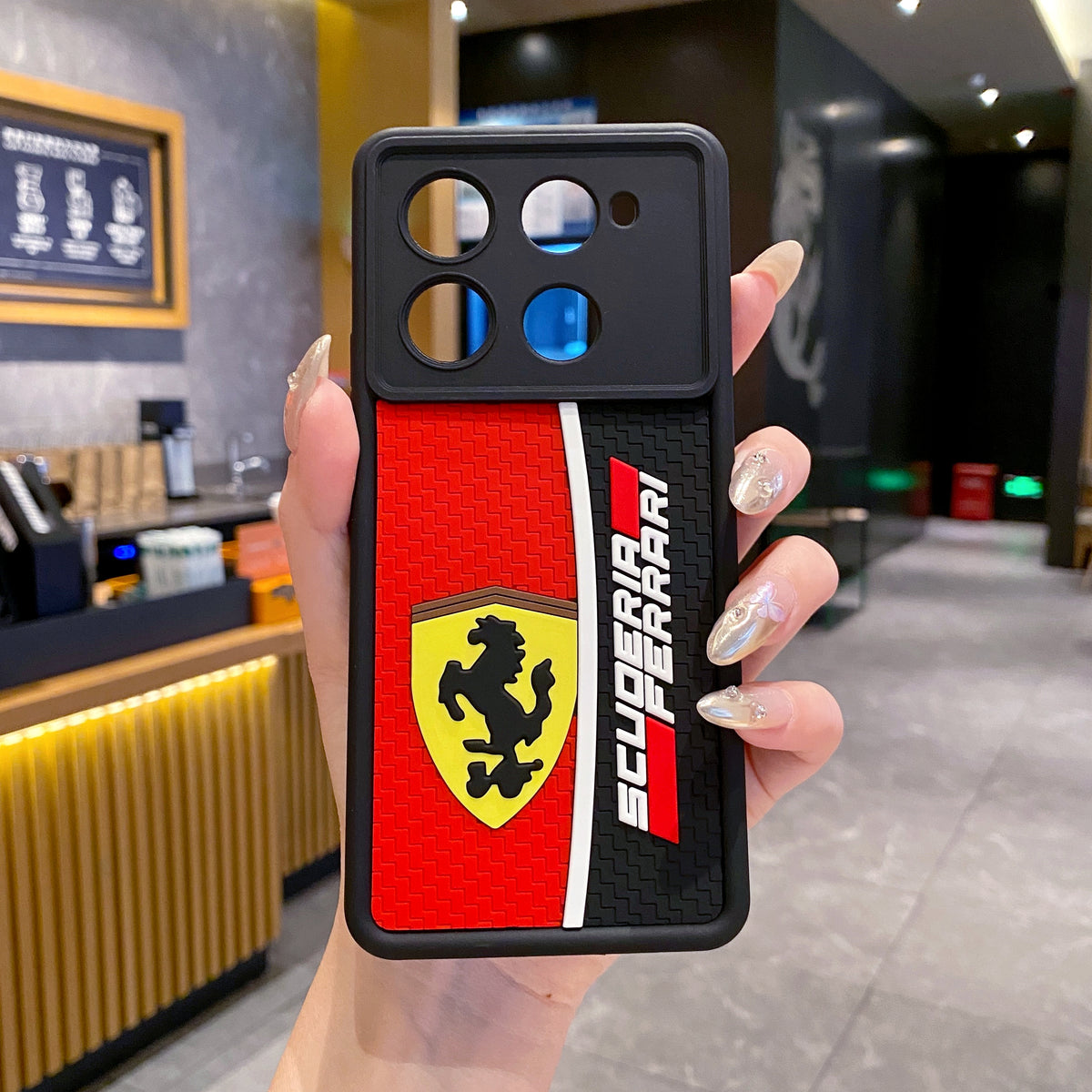 Infinix Note 40/Note 40 Pro 5G Ferrari Soft Silicone Cute 3D Cartoon Back Cover Case - Ferrari