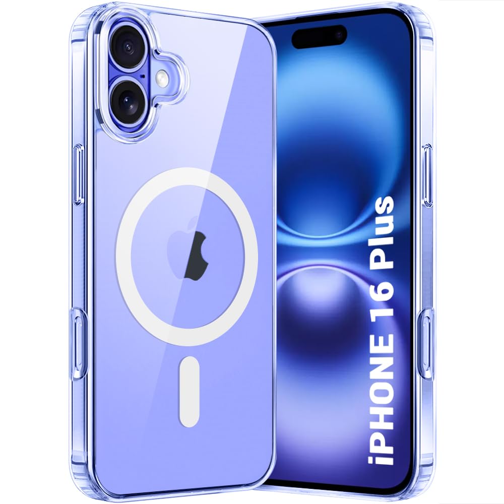 Apple iPhone 16 Plus Anti Yellow Clear Magsafe Back Case Cover - White