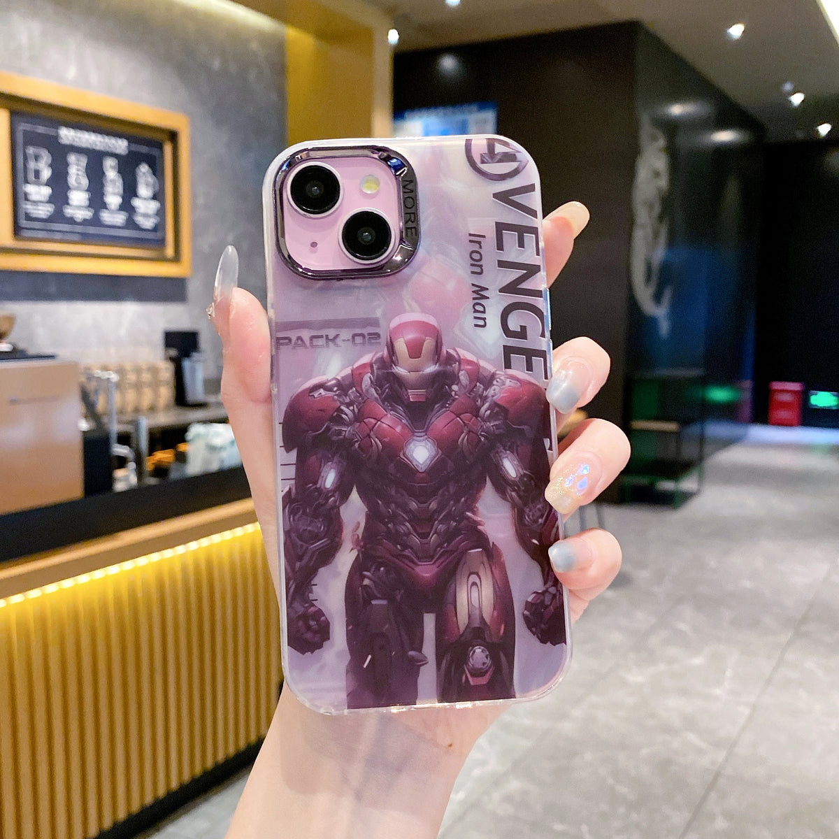 Apple iPhone 12/12 Pro Premium New Anime IMD Printed Gradient Back Case - IronMan