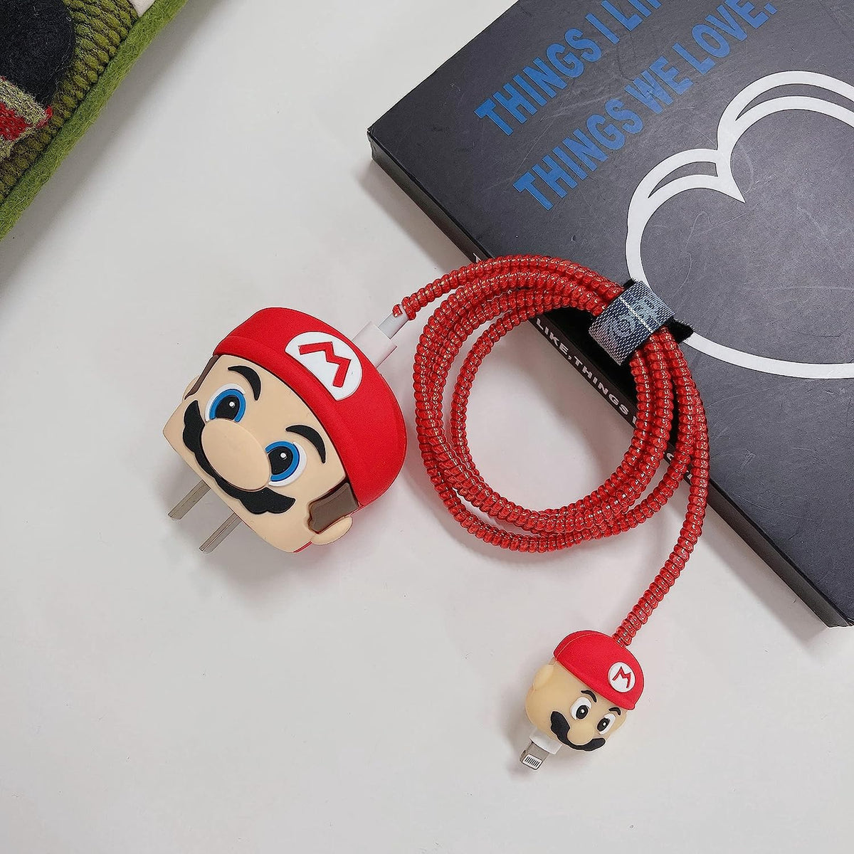 Apple iPhone 20W Charger Silicone Cartoon Case Cover - Mario