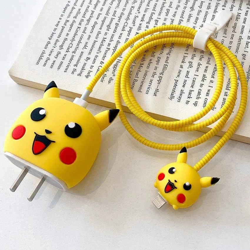 Apple iPhone 20W Charger Silicone Cartoon Case Cover - Pokemon