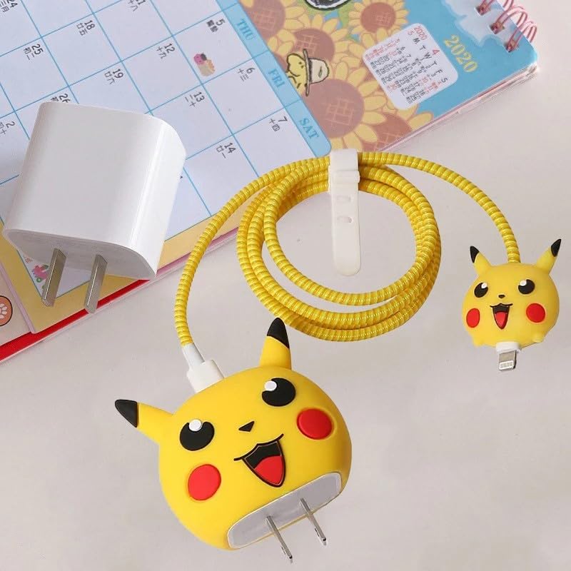 Apple iPhone 20W Charger Silicone Cartoon Case Cover - Pokemon