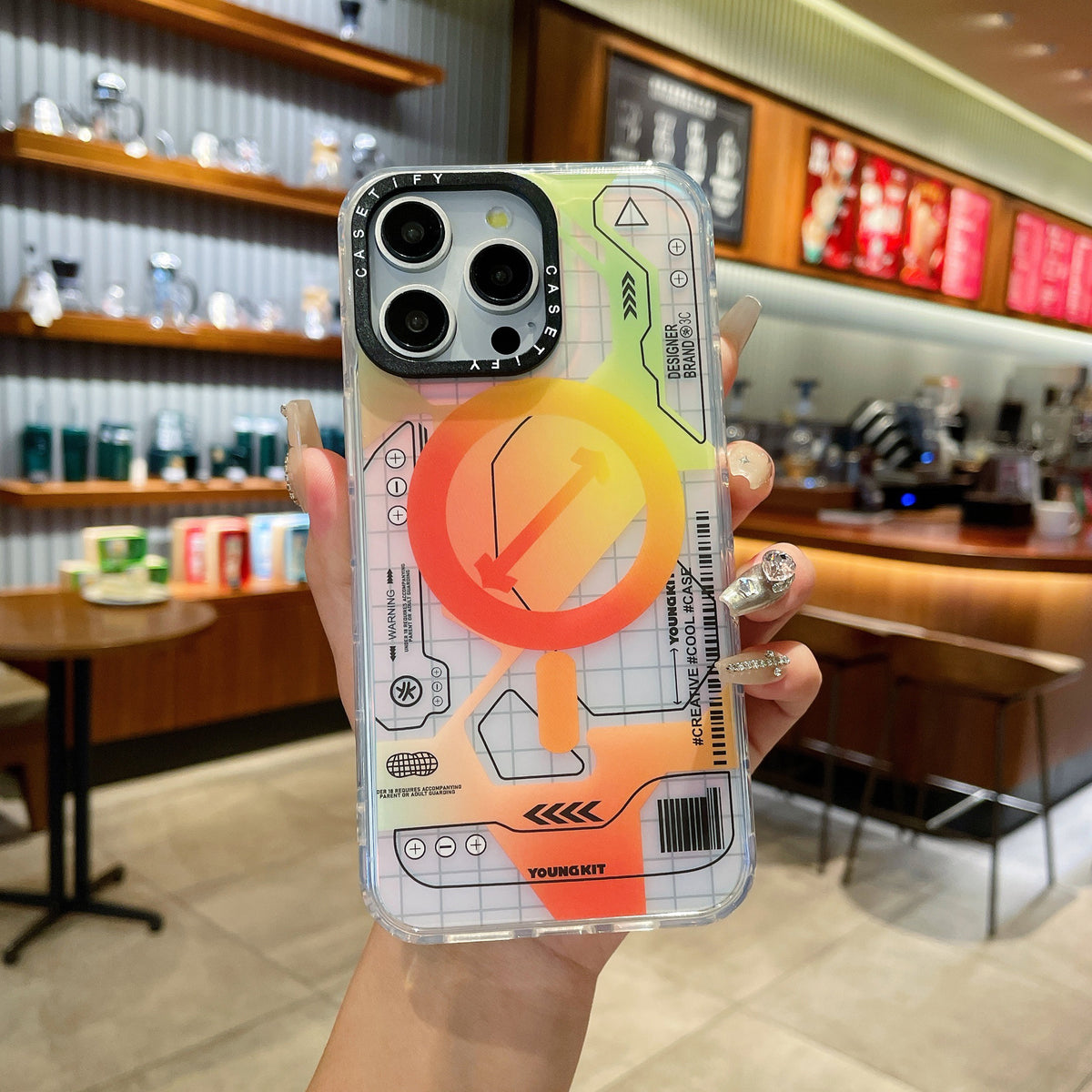 Apple iPhone 14 Pro Max Premium New IMD Printed Gradient Back Case - pattern 3