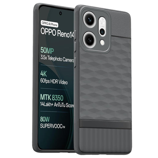 Oppo Reno 14 5G Soft Silicone Back Case Cover - Hexa Cube 3