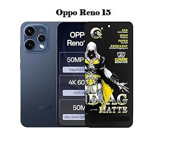 (Pack Of 3)Oppo Reno 15 5g Gaming Special D+ AG Matte Tempered Glass Anti Fingerprint