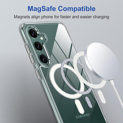 Samsung S23 Fe 5g Anti Yellow Clear Magsafe Back Case Cover - White
