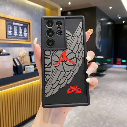 Samsung S24 Ultra 5G Jordan Soft Silicone Cute 3D Cartoon Back Cover Case - Jordan 1